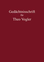 Cover von Gedächtnisschrift für Theo Vogler