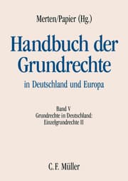 Cover von Handbuch der Grundrechte in Deutschland und Europa V