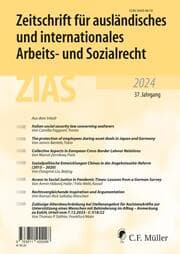 Cover von Zeitschrift für ausländisches und internationales Arbeits- und Sozialrecht