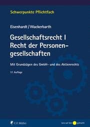 Cover von Gesellschaftsrecht I. Recht der Personengesellschaften