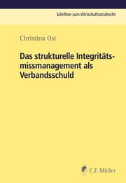 Cover von Das strukturelle Integritätsmissmanagement als Verbandsschuld
