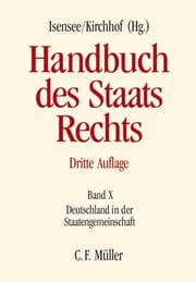 Cover von Handbuch des Staatsrechts