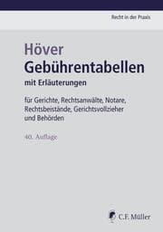 Cover von Gebührentabellen