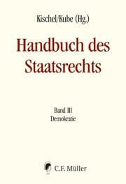 Cover von Handbuch des Staatsrechts III