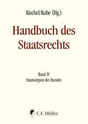 Cover von Handbuch des Staatsrechts IV