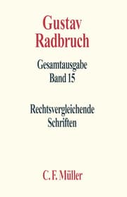 Cover von Gustav Radbruch Gesamtausgabe 15