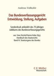 Cover von Das Bundesverfassungsgericht: Entwicklung, Stellung, Aufgaben