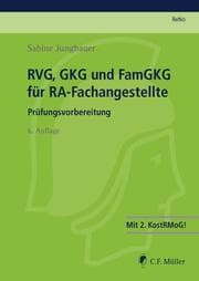 Cover von RVG, GKG und FamGKG für RA-Fachangestellte