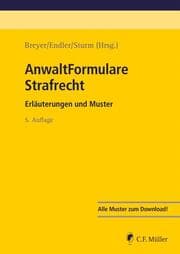Cover von AnwaltFormulare Strafrecht