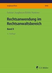 Cover von Rechtsanwendung im Rechtsanwaltsbereich II
