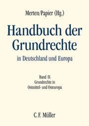 Cover von Handbuch der Grundrechte in Deutschland und Europa IX