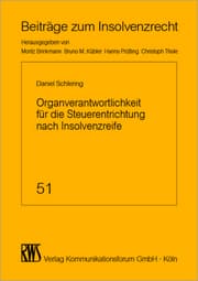 Cover von Organverantwortlichkeiten für die Steuerentrichtung nach Insolvenzreife