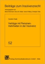 Cover von Verträge mit Personenmehrheiten in der Insolvenz