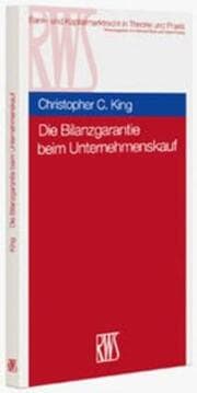 Cover von Die Bilanzgarantie beim Unternehmenskauf