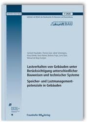 Cover von Lastverhalten von Gebäuden unter Berücksichtigung unterschiedlicher Bauweisen und technischer Systeme.Speicher- und Lastmanagementpotenziale in Gebäuden.Abschlussbericht
