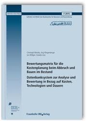 Cover von Bewertungsmatrix für die Kostenplanung beim Abbruch und Bauen im Bestand