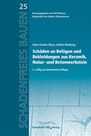 Cover von Schäden an Belägen und Bekleidungen aus Keramik, Natur- und Betonwerkstein.
