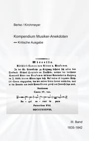 Cover von Kompendium Musiker-Anekdoten Dritter Band 1835-1842