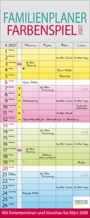 Cover von Familienplaner Farbenspiel 2027