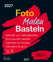 Cover von Foto-Malen-Basteln Bastelkalender schwarz groß 2027
