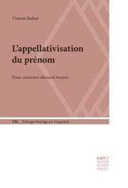 Cover von L'appellativisation du prénom