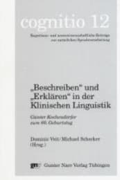 Cover von 'Beschreiben'und 'Erklären'in der klinischen Linguistik