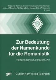 Cover von Zur Bedeutung der Namenkunde für die Romanistik