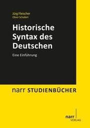 Cover von Historische Syntax des Deutschen