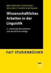 Cover von Wissenschaftliches Arbeiten in der Linguistik