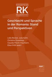 Cover von Geschlecht und Sprache in der Romania: Stand und Perspektiven