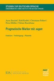 Cover von Pragmatische Marker mit sagen