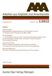 Cover von AAA Arbeiten aus Anglistik und Amerikanistik 2013 Heft 1