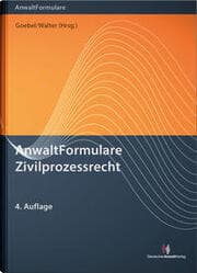 Cover von AnwaltFormulare Zivilprozessrecht