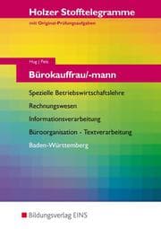 Cover von Holzer Stofftelegramme mit Original-Prüfungsaufgaben, BW