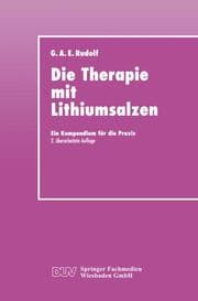 Cover von Die Therapie mit Lithiumsalzen