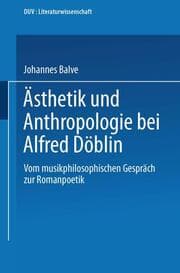 Cover von Ästhetik und Anthropologie bei Alfred Döblin