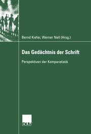 Cover von Das Gedächtnis der Schrift
