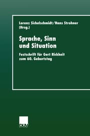 Cover von Sprache, Sinn und Situation