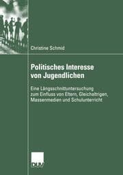 Cover von Politisches Interesse von Jugendlichen