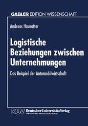 Cover von Logistische Beziehungen zwischen Unternehmungen
