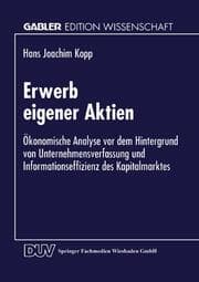 Cover von Erwerb eigener Aktien
