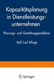 Cover von Kapazitätsplanung in Dienstleistungsunternehmen