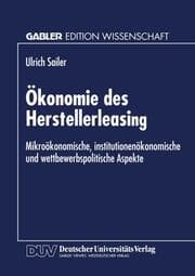 Cover von Ökonomie des Herstellerleasing