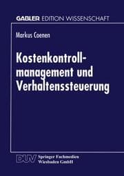 Cover von Kostenkontrollmanagement und Verhaltenssteuerung