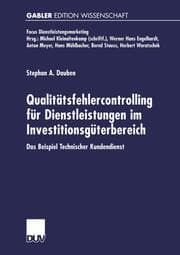 Cover von Qualitätsfehlercontrolling für Dienstleistungen im Investitionsgüterbereich