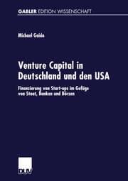 Cover von Venture Capital in Deutschland und den USA