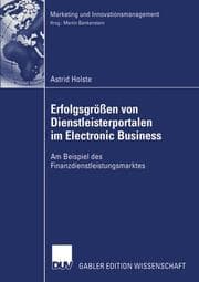 Cover von Erfolgsgrößen von Dienstleisterportalen im Electronic Business