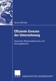 Cover von Effiziente Grenzen der Unternehmung