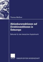 Cover von Aktienkursreaktionen auf Direktinvestitionen in Osteuropa
