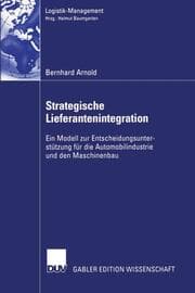Cover von Strategische Lieferantenintegration